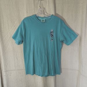 Comfort Colors Turquoise Tee with Skeleton Design
